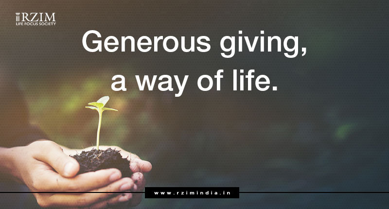 Generous Giving, A Way of Life